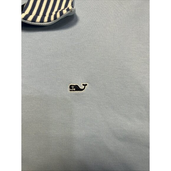 Vineyard Vines 1/4 Zip Long Sleeve Mens XL Blue Sweatshirt Pima Whale Logo 🐳 - Picture 3 of 6